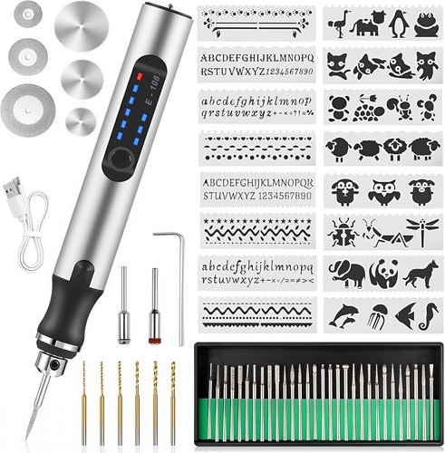 Engraving pen white - white, usb